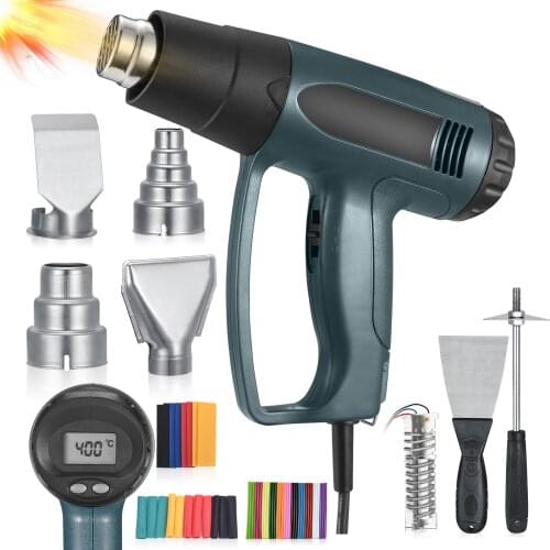 2000W LCD Heat Gun Variable Temperature Advanced Electric Hot Air Gun Power Tool Hair dryer for soldering Thermoregulator