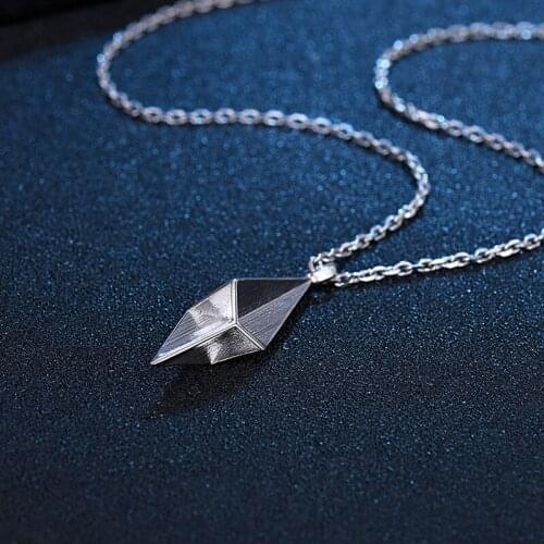 Euro-American cold style geometric diamond necklace men jap-korean hip hop retro hipster personality domineering mens pendant