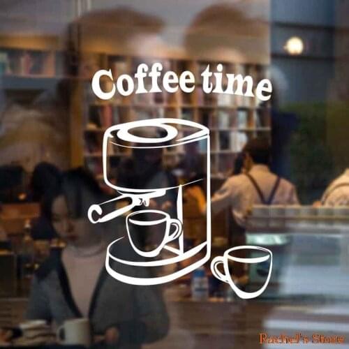 Coffee Takeaway cup Cafe Shop vinyl sticker Window Wall art sign letter decor