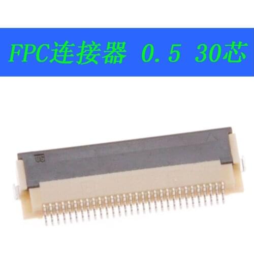1pcs FFC/FPC connector 0.5mm 30Pin 30P Drawer Type Ribbon Flat Connector Top Contactor fpc ZIF connector CN-FPC