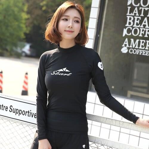 SBART diving suit split female sunscreen long sleeve conservative swimsuit show thin-speed dry surfing float swimwear wetsuit