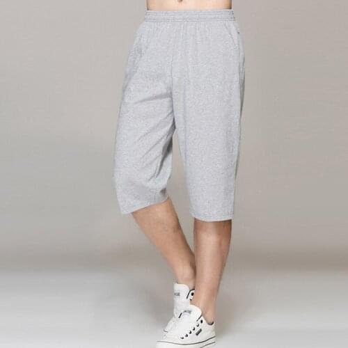 Summer Thin Large Size Korean Version Breathable Cropped Trousers for Men Sports Basketball Shorts Loose Comfortable Plus Size