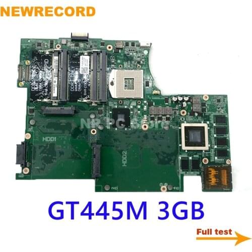 NEWRECORD for Laptop Motherboard For CN-053JR7 053JR7 Dell Studio XPS 17R L701X HM57 DDR3 GT445M 3GB Support I7 Main Board