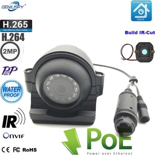 Mini Dome 1080P HD CCTV IR-Cut Infrared P2P Onvif Waterproof Outdoor IP Camera Poe Flat Mounted Cameras FOR Car&Bus Survillance