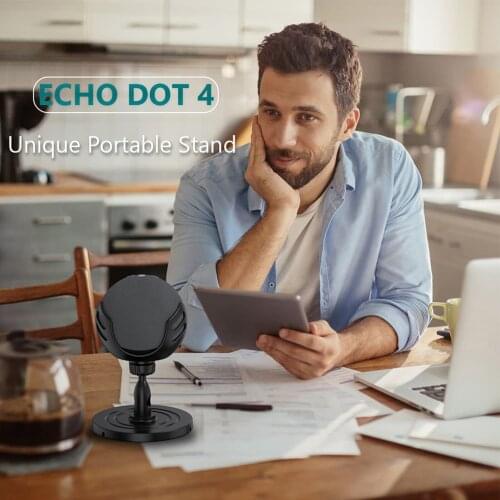 Speaker Desktop Stand 360 Degrees Rotating Grip Holder Stand For Echo Dot 4/Homepod Mini Home Audio Video Equipment