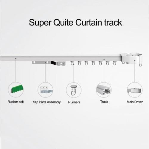 Customizable Super Quite Electric Curtain track for Xiaomi /Dooya KT82/DT82 curtain motor for smart home