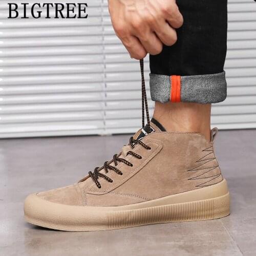 NLSCGZM Men's Leather Sneakers