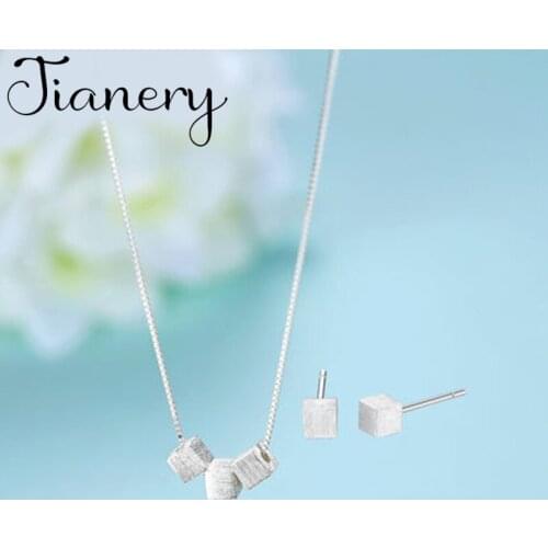 New Arrivals Fashion Cube Box Necklaces Pendant Jewelry Sets for Women Wedding Statement Jewelry
