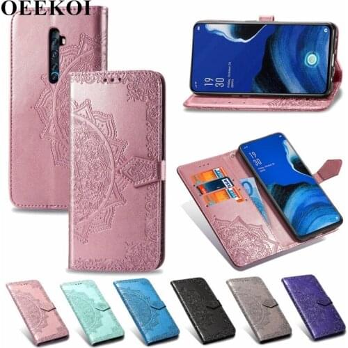 OEEKOL Datura Flower Flip Cover Leather Wallet Case for OPPO Reno2 Z