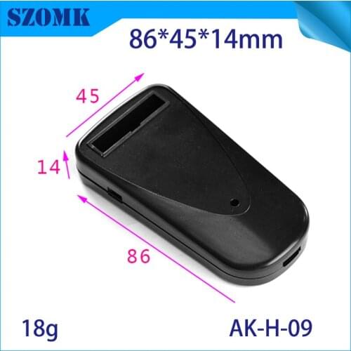 10 piece szomk plastic handheld electronics diy enclosure control box black plastic handheld enclosure for pcb design 86*45*14mm