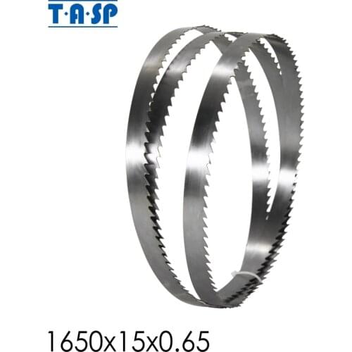 TASP 1 Piece 65 inch Bandsaw Blade 1650x15x0.65mm 6 TPI Woodworking Teeth Band Saw blade for Cutting Wood