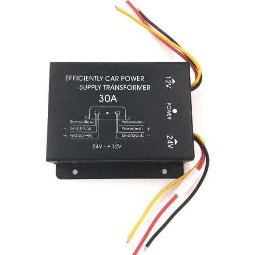 Car 30A 45A DC 24V to 12V Efficient Power Supply Transformer Electric Convertor Car Electronics Accessorie