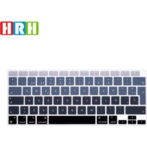 HRH Durable Silicone Spanish Keyboard Skin Cover Protector For MacBook Newest Air 13 A2179 M1 A2337 2020 Release
