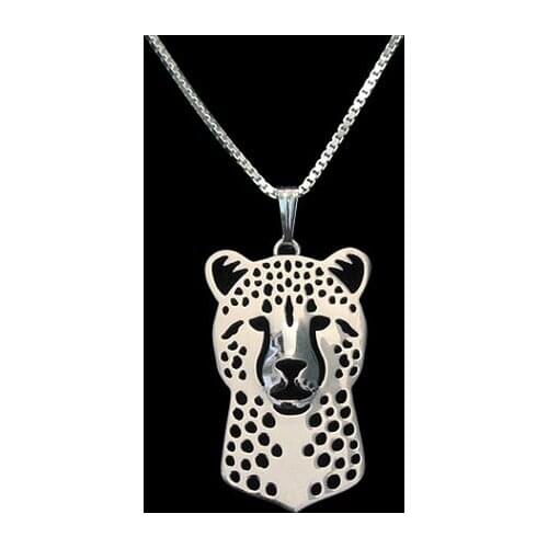 Cheetah jewelry pendant necklace women gold silver plated savage animals jewelry free ship 12pcs/lot