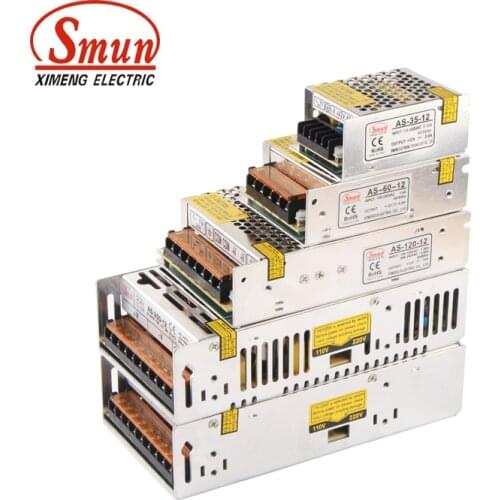 SMUN Small Size Series 12V 1A/2A/3A/4A/5A/6A/8A/10A/20A/30A Switching LED Power Supply Light Transformer For LED Strip
