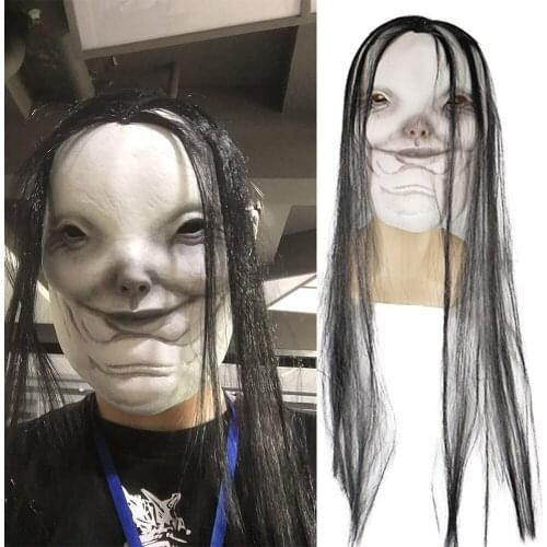 Eraspooky Scary Stories to Tell in the Dark Movie Ghost Cosplay Horror Demon Latex Mask Halloween Costume For Adult Headwear