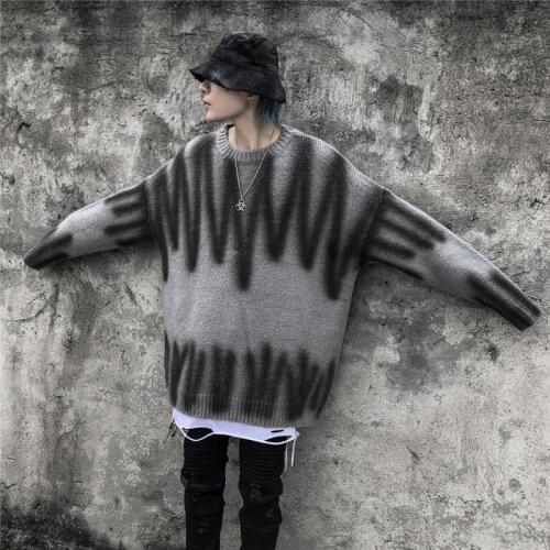 Plus Size Sweaters Hip Hop O-Neck Men Pullover