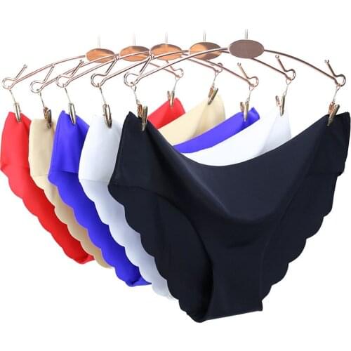 Hot Sale Sexy Seamless Briefs low-Rise Soft Underwear Women Solid Panties Female Polyester Ultra-thin Plus Size Ladies Panties