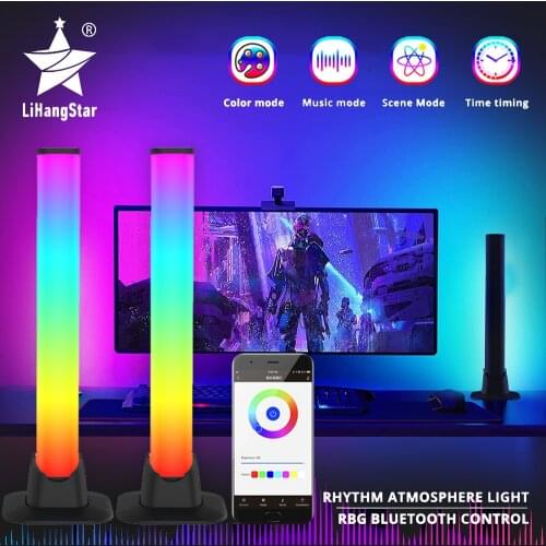 Smart LED Atmosphere Light RGB Sound Control Music Rhythm Night Light Indoor Home Bedside Living Room Car Decoration Light Bar