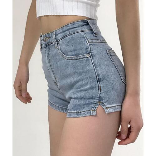 2021 New Hot Summer Jean High-waist Denim Shorts Casual Loose Oversized Elastic Korean Style Women Short