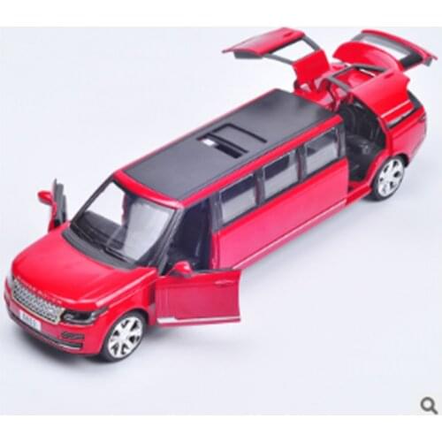 1:32 Diecast Toy Lengthened ROVER Alloy Model Collection Pull Back Vehicle for Children with sound light Collection Gift toys