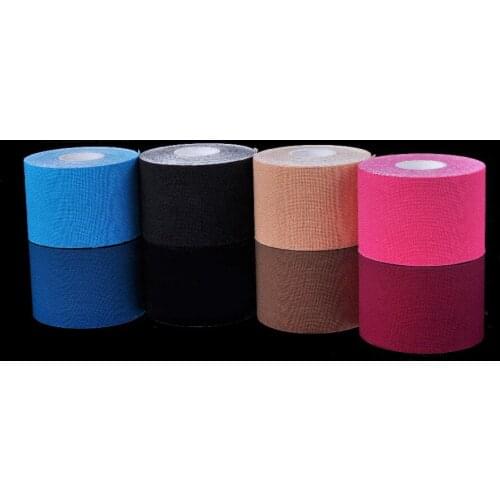1 Roll 5M * 5CM Waterproof Breathable Sports Muscles Tape Care Fitness Athletic Health Cotton Elastic Adhesive Tape