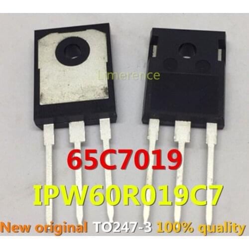 100% nuevo 50 unids/lote original MOSFET 65C7019 IPW60R019C7 75A 650V TO-247 Transistor