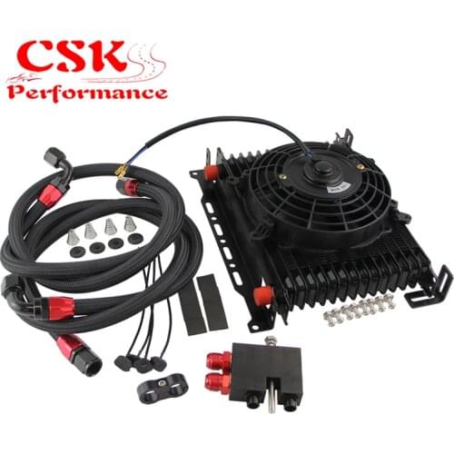 15 Row AN10 Oil Cooler w/Electric Fan Kit For BMW 3 Series N54 335i E90 E92 E93