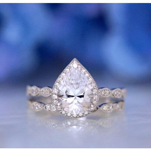 2/pcs ROMAD Crystal Couples RingsInfinity Love Rings For Women Dainty Finger Ring Wedding Engagement Jewelry Ring Female