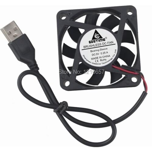 5pcs lot DC 5V Fan Cooler 60mm 60x60x15mm 6015S USB PC Case CPU Motor Cooling Radiator