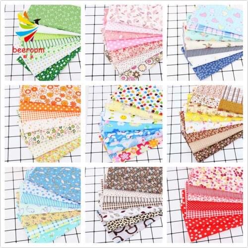 7PCS 25X25cm and 50X50CM Mixed Printed Cotton Sewing Quilting Fabrics Basic Quality for Patchwork Needlework DIY Handmade Cloth