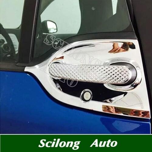 Car exterior accessories styling door handle cup bowl cover stickers trim fit for 2015-2020smart fortwo