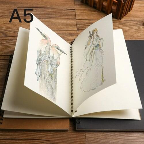 A5 Sketchbook Notepad for Artist Sketch Drawing 50 Sheet Kraft Paper Sketch Book Diary Drawing Notebook Gift Stationery