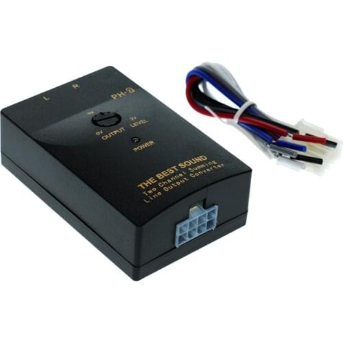Car Audio RCA Speaker High To Low Level Output Converter W/ Adapter Wire Perfect Sound Quality