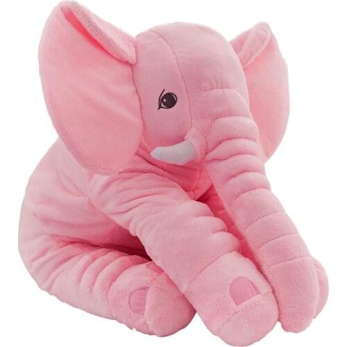 40cm/60cm Height Large Plush Elephant Doll Toy Kids Sleeping Back Cushion Cute Stuffed Elephant Baby A Doll Xmas Gift