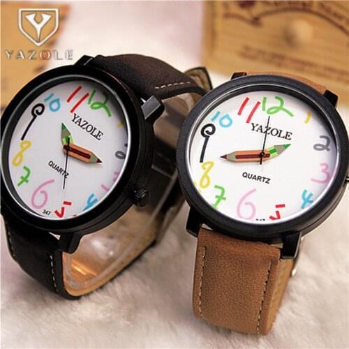 YAZOLE Brand Womens Watches Fashion Pencil Ladies Watch Women Watches Casual Leather Strap Clock reloj mujer zegarek damski