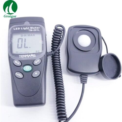 Digital Display Light Level Meter LUX/FC LED Light Meter TM-201L 200,000 Lux