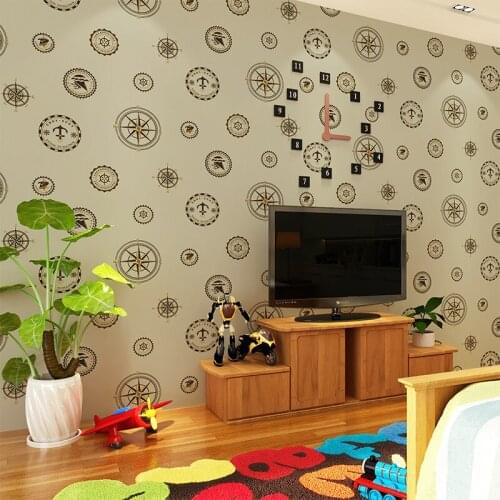 Beibehang European minimalist Mediterranean wallpaper living room bedroom TV backdrop children 's room green 3d wallpaper roll