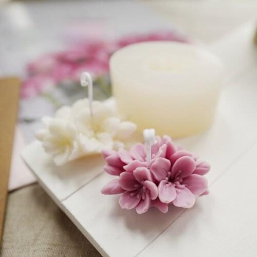 Peach Blossom Leaf Homemade Aromatherapy Candle Mold Resin Molds Cake Decoration Soap Making Supplies Soap Mold