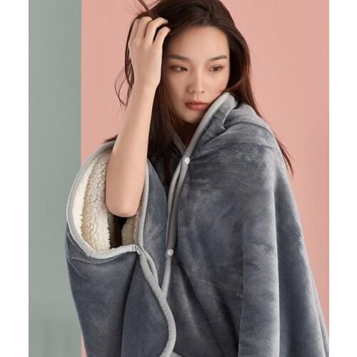 Small Blanket Quilt single office nap thickened shawl cover leg blanket wearable Cape