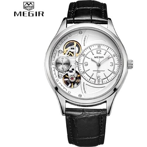 MEGIR Men Analog Quartz Watch Luxury Fashion Brand Leather Waterproof Man Watch Clock Men Erkek Kol Saati Relogio Masculino 2021