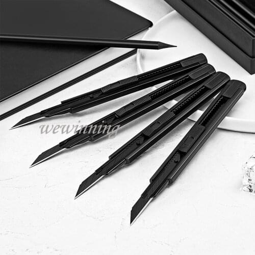 Aluminum Alloy Utility Knife Cut Art Knife Paper Cutter Metal Blade Self-Locking Design Angle with Fracture Envelope Opener