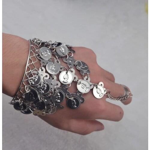 Indian style trendy Beach Women Anklet Bracklet ,New Design Boho foot Anklet Bracelet for Ladys with Charm Coin Pendant