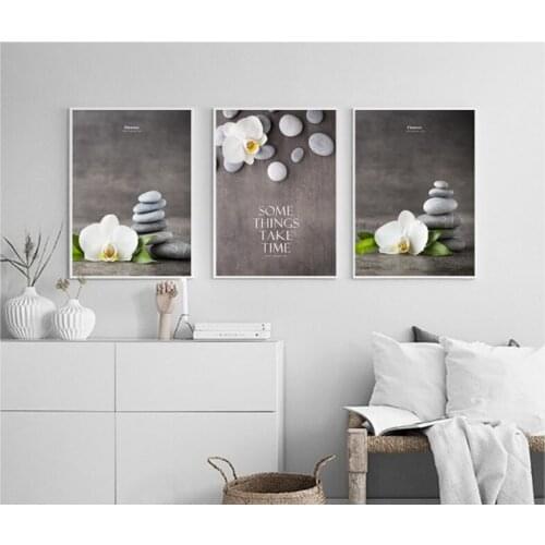 3 Pieces Diamond Painting full square round drill wedding Decoration Chinese Zen Stone Orchid Spa Diamond Embroidery saleZP-2282