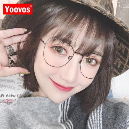 Yoovos Retro Glasses Frame For Women Anti Blue Light Eyeglasses Frame Women 2021 Fashion Brand Eyewear Women Optical Spectacle