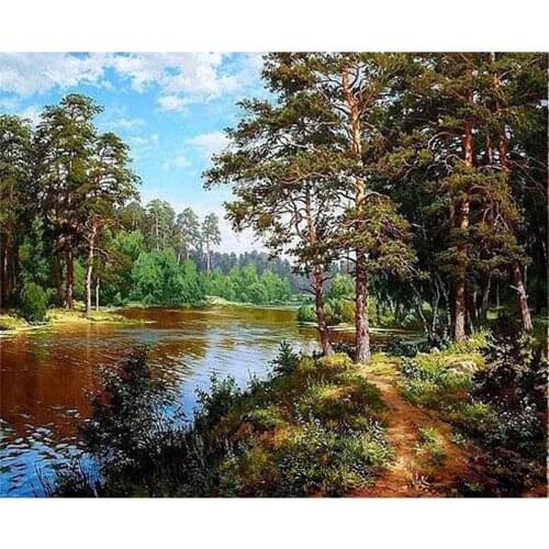 Landscape Scenery Printed Canvas 11CT Cross Stitch Embroidery Complete Kit DMC Threads Craft Sewing Hobby Handiwork For Magic