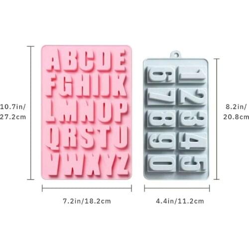 634D Alphabet Epoxy Resin Mold English Letters Number Pendant Casting Silicone Mould DIY Crafts Jewelry Making Tool