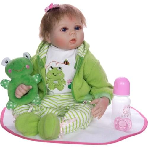 Realistic Silicone Reborn baby Dolls Education Toys Real Baby boy girl dolls Lifelike Bebes Reborn Menina Bonecas Gift 55cm