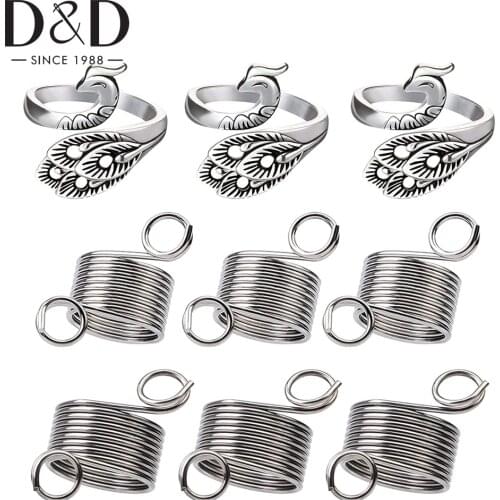 9Pcs Adjustable Knitting Loop Crochet Yarn Guide Finger Holder Knitting Ring Thread Guide Finger Thimble for DIY Knitting Craft