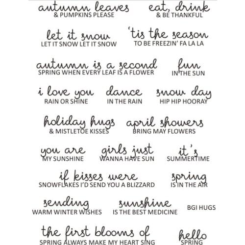 Season Transparent Clear Silicone Rubber Stamp Seal DIY Scrapbooking photo Album A0772